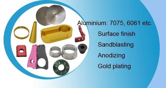 Bagian Mesin Penggilingan CNC Anodized Bubut Bagian Pembubutan CNC Aluminium Kustom