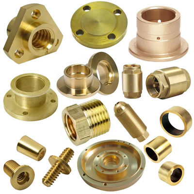 Bagian Mesin CNC Kuningan Anodized Kekerasan Bagian Pembubutan Bubut