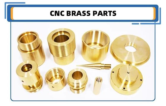Bagian Mesin CNC Kuningan Anodized Kekerasan Bagian Pembubutan Bubut